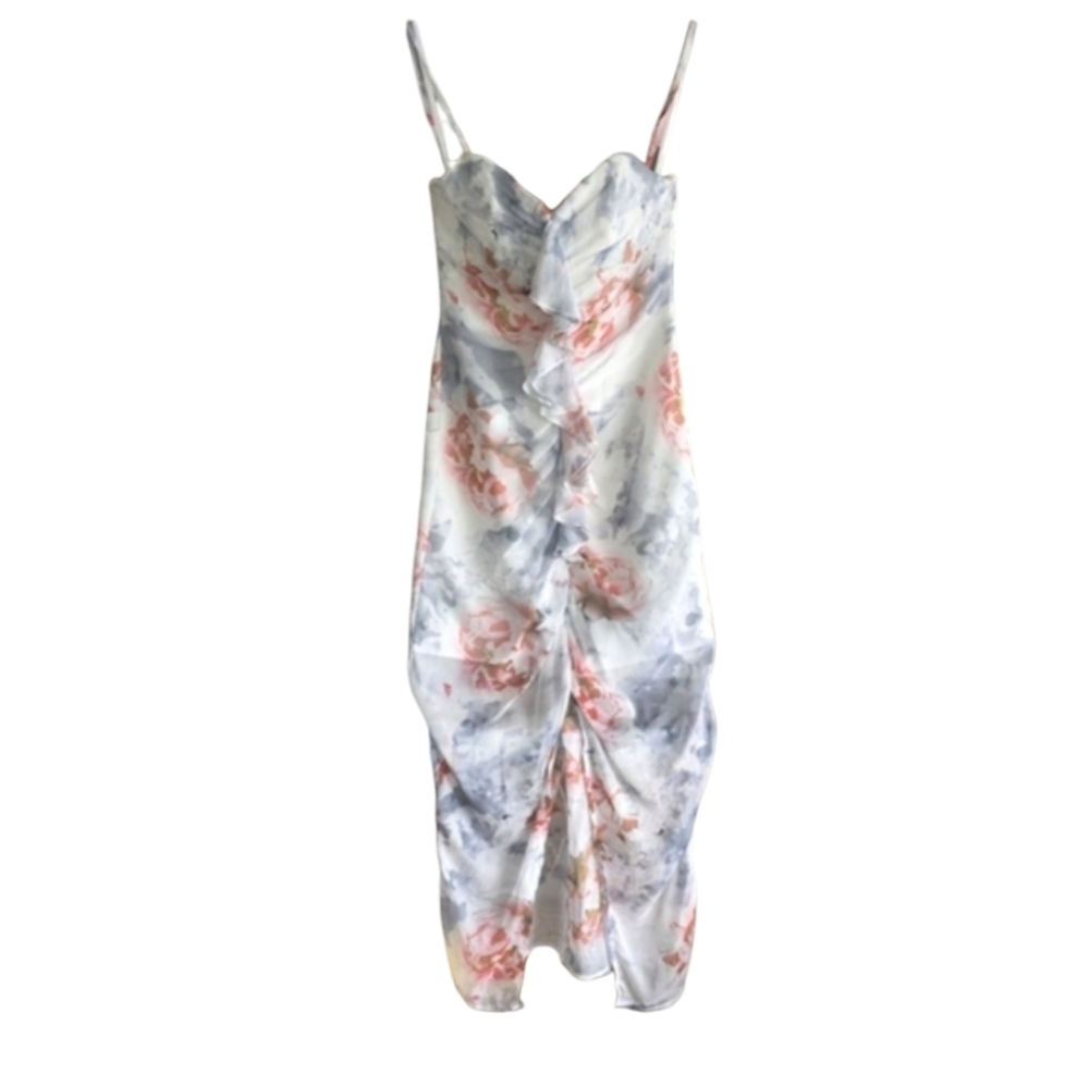 Feminine Dainty Dresses Here Comes The Sun XS Spaghetti Strap Dress Midi